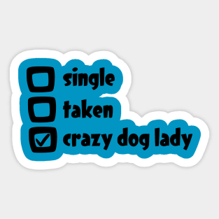 Crazy Dog Lady Valentine's Day Sticker